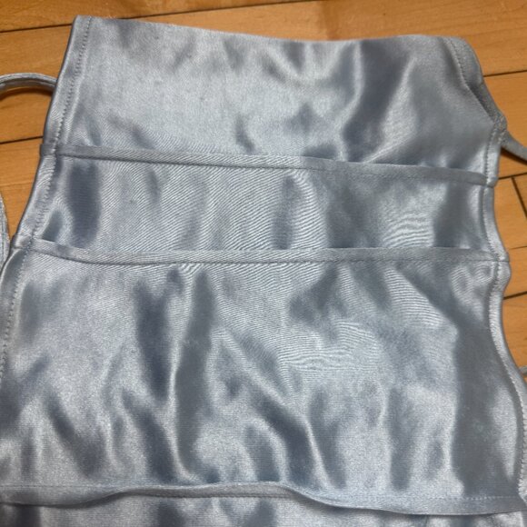 H&M Divided Satin Corset Lace Up Cropped Top Light Blue Size Small - Picture 6 of 8